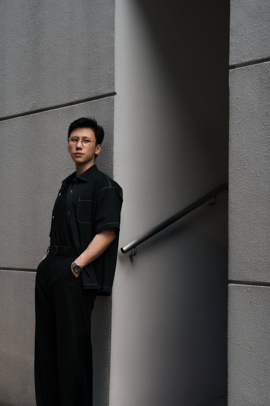 DANTE Button Up Twill in Corbeau Blue