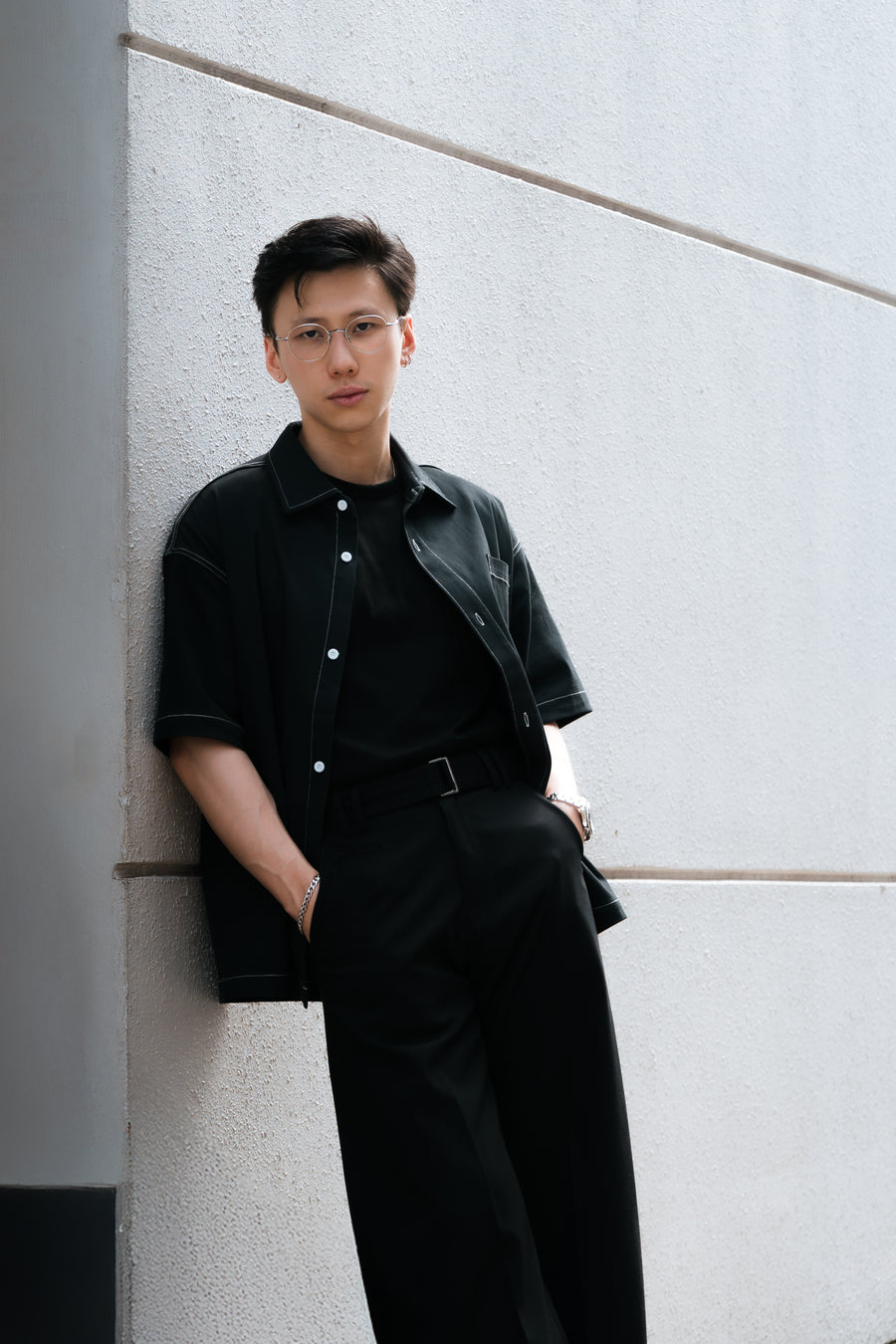 DANTE Button Up Twill in Corbeau Blue