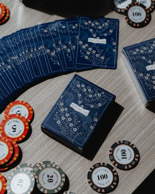 TYA exclusive poker cards on 310gsm black core paper — free gift with $88 spend at That You Are Singapore