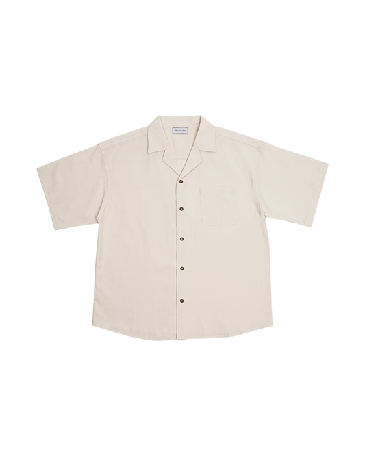 BASHO Relaxed Button Up in Medlar Ivory