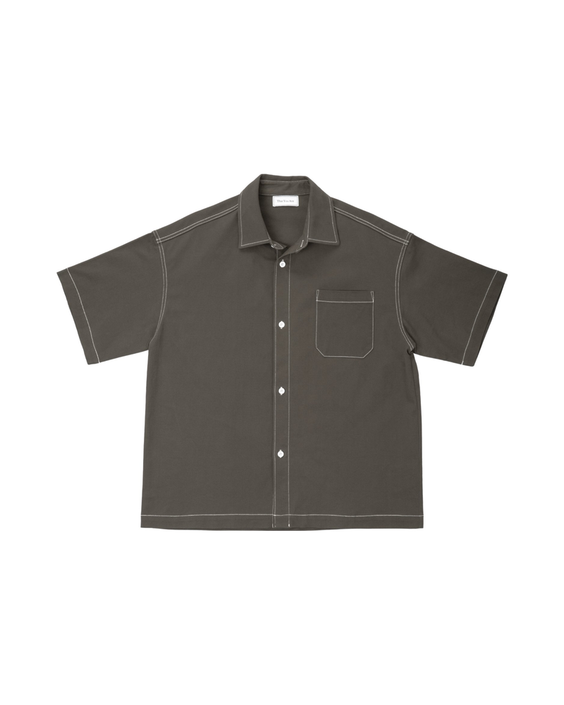 DANTE Button Up Twill in Havana Brown
