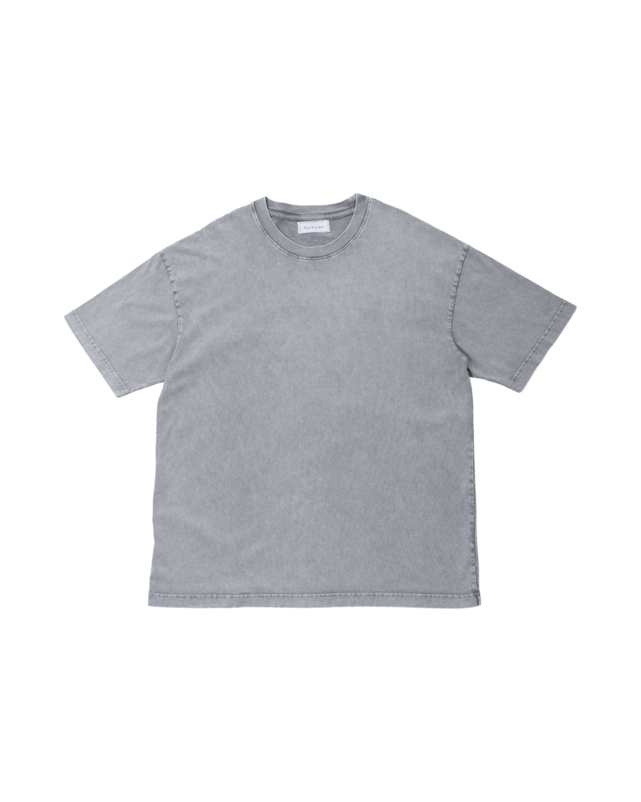 YOKO Oversized Washed Tee in Slate Grey