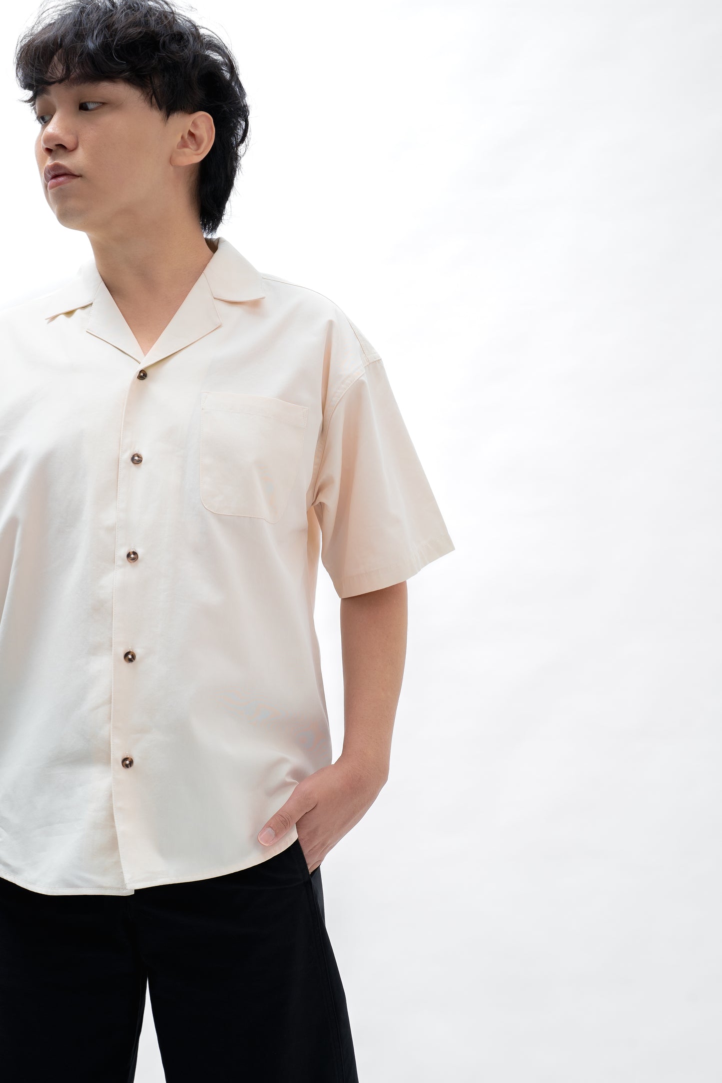BASHO Lyocell Short Sleeve – Medlar Ivory    *Pre-Order*