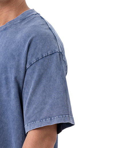 YOKO Oversized Washed Tee in Aegean Blue — premium cotton oversized tee by That You Are Singapore