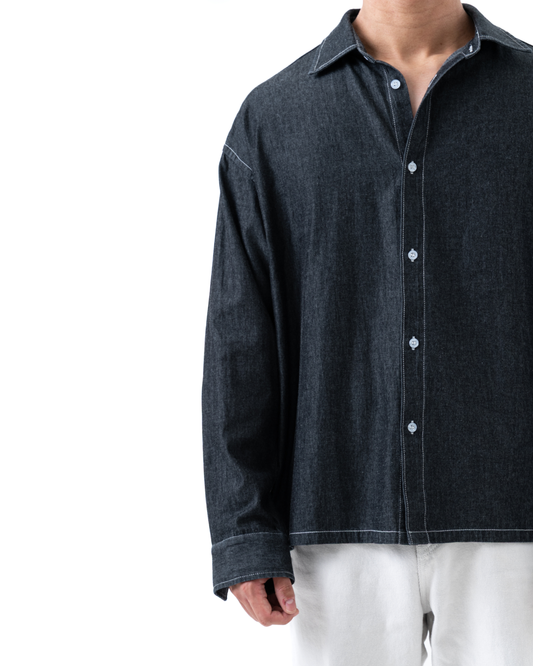 RUMI Long Sleeve Chambray – Black