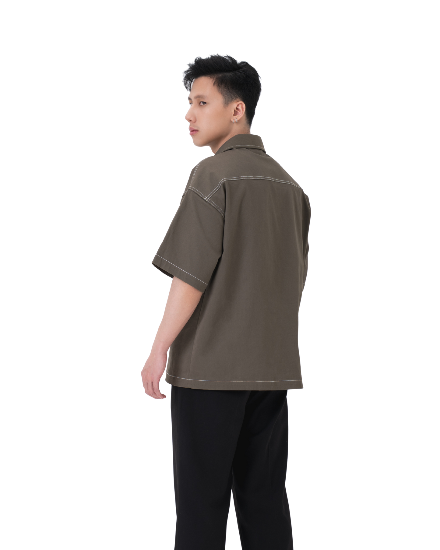 DANTE Button Up Twill in Havana Brown — relaxed fit cotton shirt by That You Are Singapore