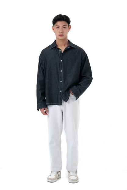 RUMI Long Sleeve Chambray – Black