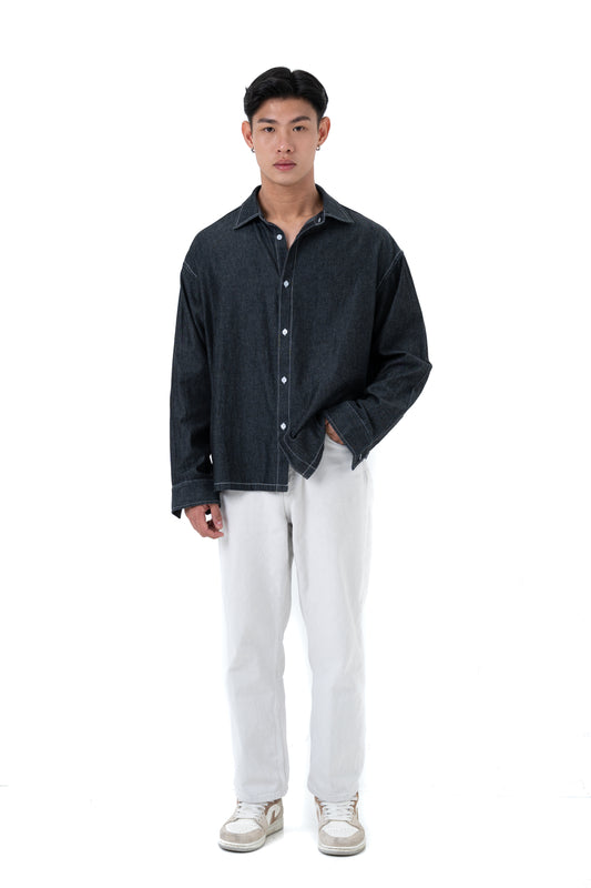 RUMI Long Sleeve Chambray – Black