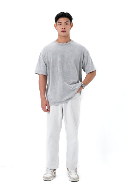 YOKO Oversized Washed Tee in Slate Grey — premium cotton oversized tee by That You Are Singapore