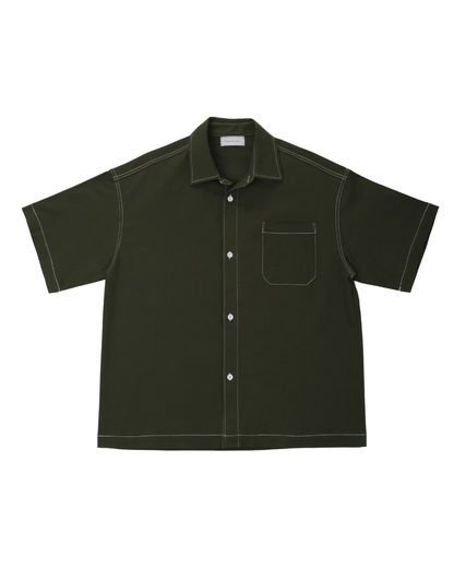 DANTE Button Up Twill – Obsidian Green