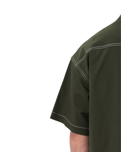 DANTE Button Up Twill – Obsidian Green