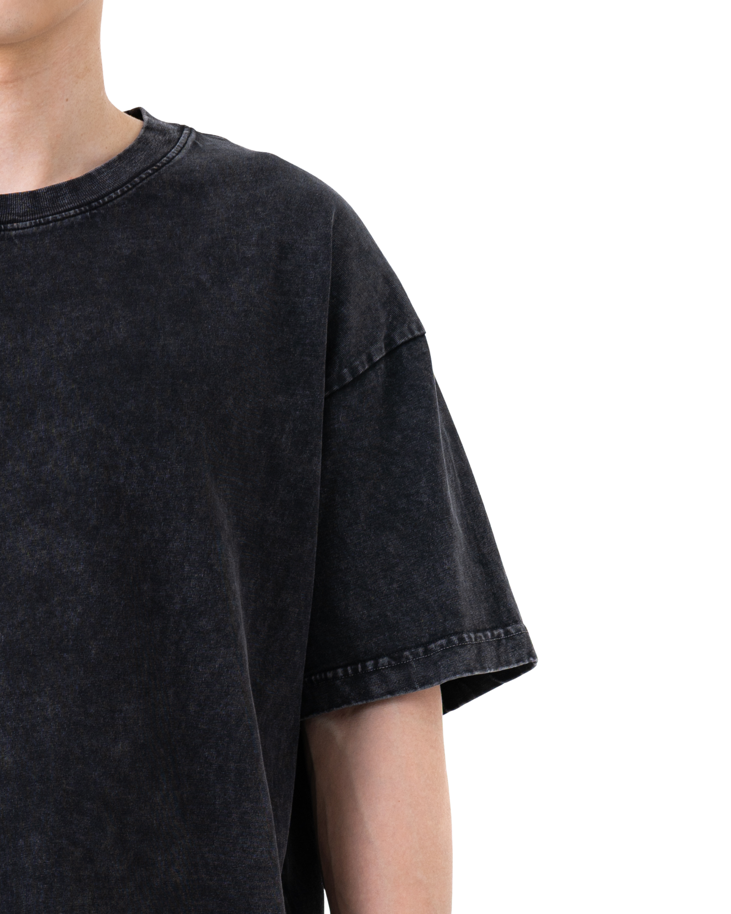 YOKO Oversized Washed Tee – Urban Charcoal