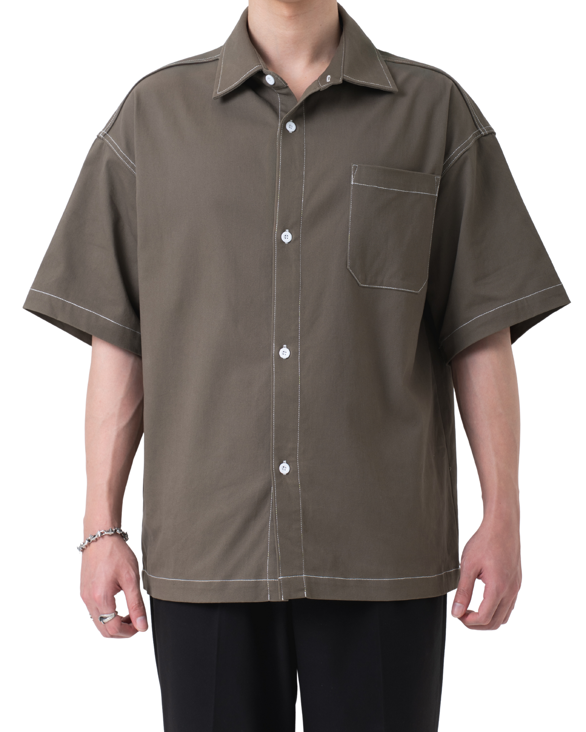DANTE Button Up Twill in Havana Brown — relaxed fit cotton shirt by That You Are Singapore