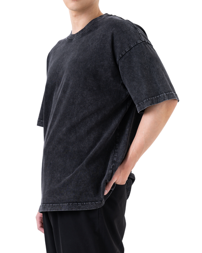 YOKO Oversized Washed Tee – Urban Charcoal