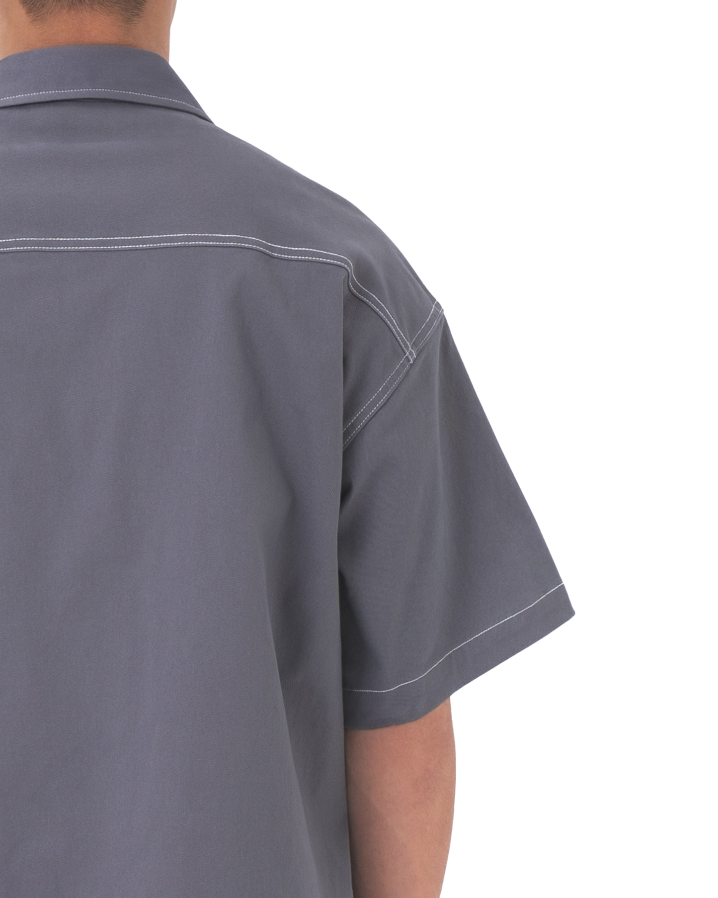 DANTE Button Up Twill in Cloak Grey — relaxed fit cotton shirt by That You Are Singapore