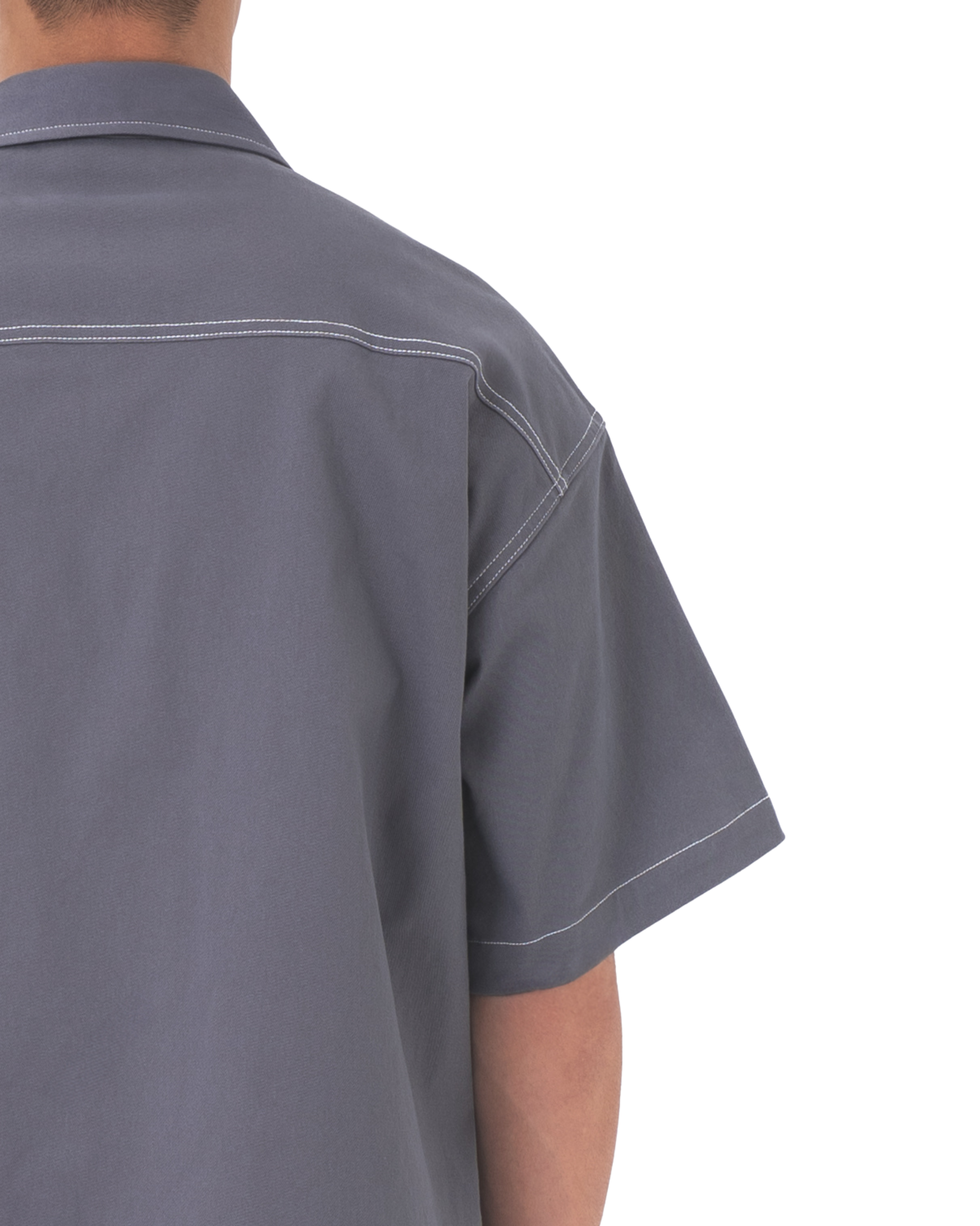 DANTE Button Up Twill in Cloak Grey — relaxed fit cotton shirt by That You Are Singapore