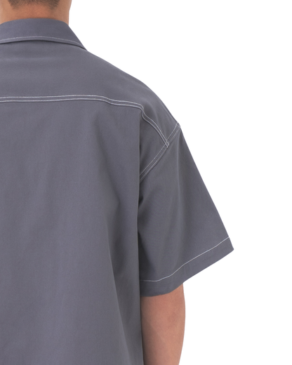 DANTE Button Up Twill in Cloak Grey — relaxed fit cotton shirt by That You Are Singapore