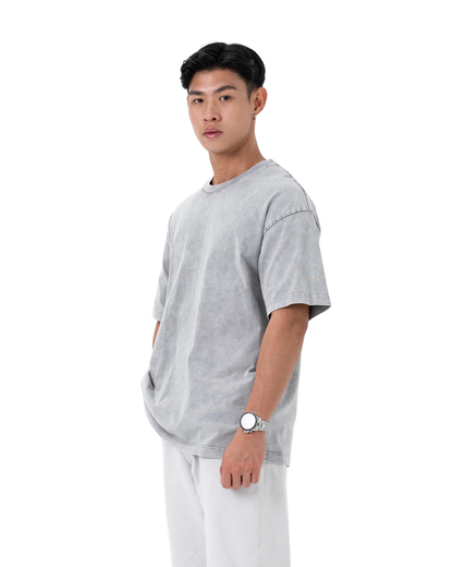 YOKO Oversized Washed Tee in Slate Grey — premium cotton oversized tee by That You Are Singapore