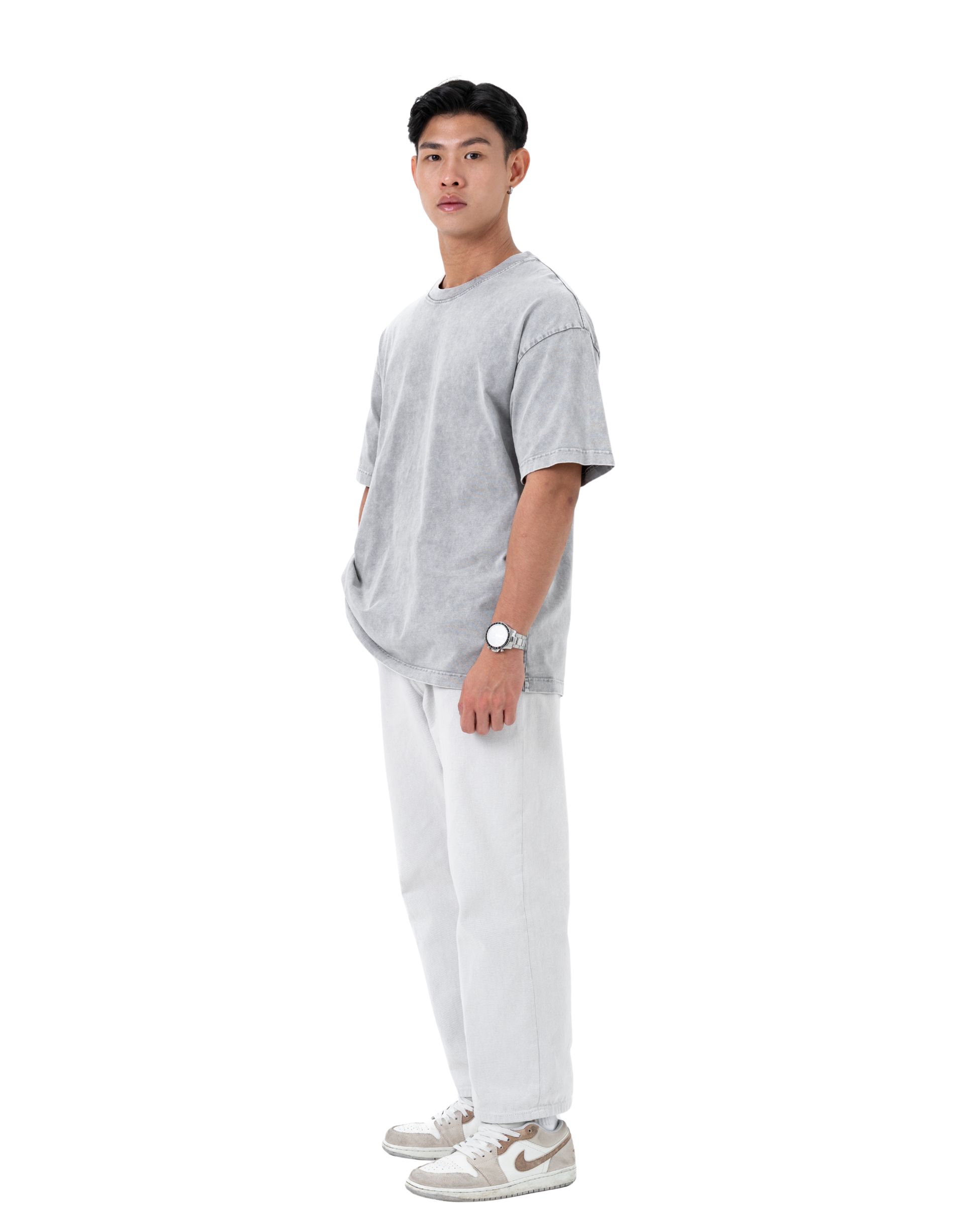 YOKO Oversized Washed Tee in Slate Grey — premium cotton oversized tee by That You Are Singapore