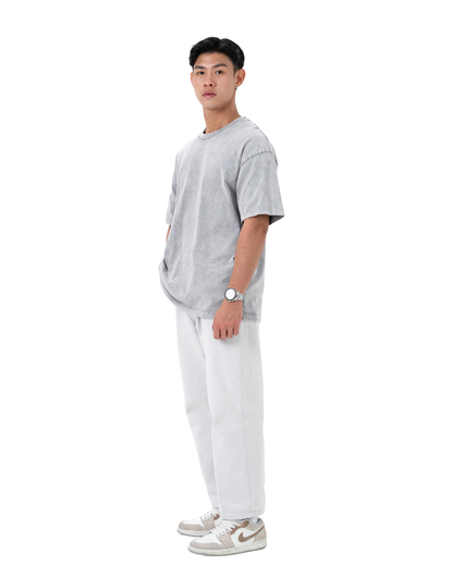 YOKO Oversized Washed Tee in Slate Grey — premium cotton oversized tee by That You Are Singapore