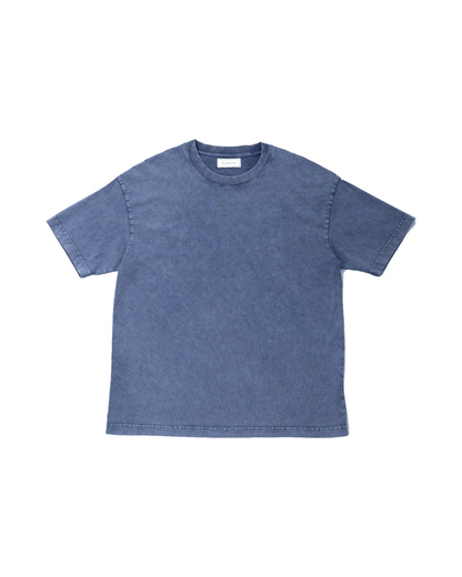 YOKO Oversized Washed Tee in Aegean Blue